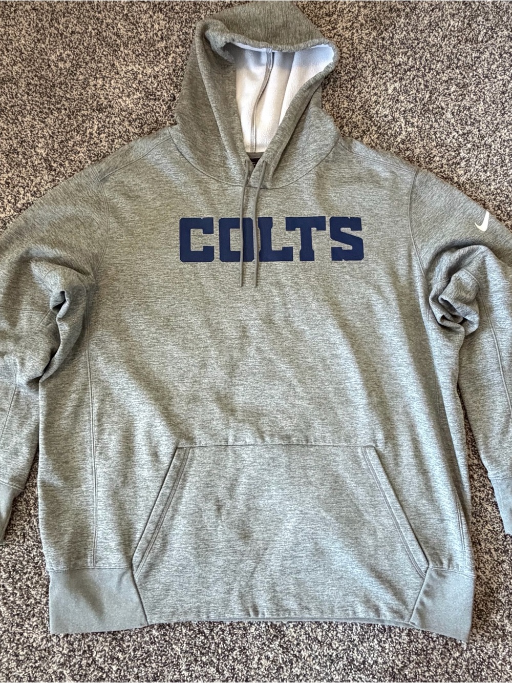Nike Dri-FIT Indianapolis Colts Hoodie Men’s XXL Gray NFL Pullover Fleece
